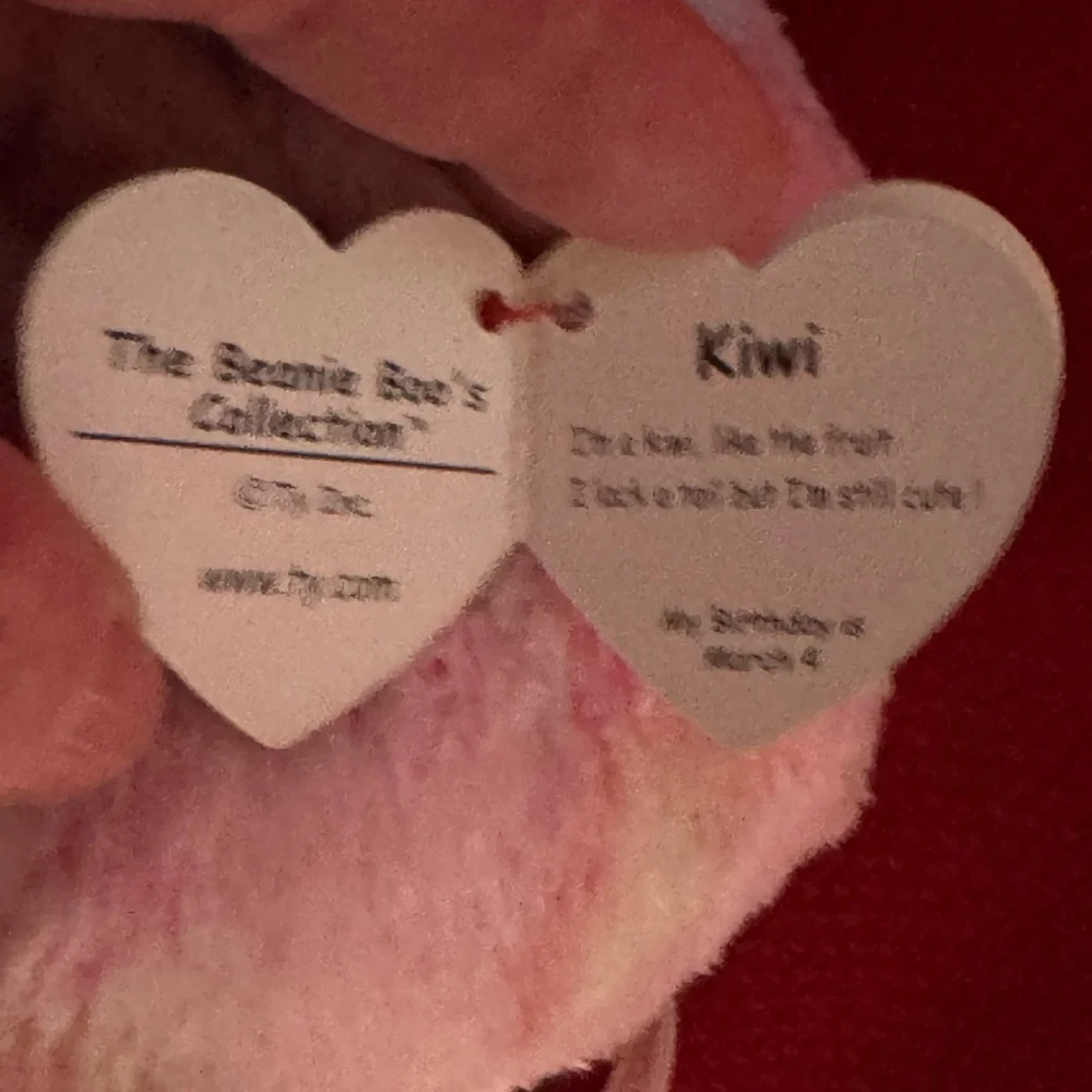 2019 Ty Plush Kiwi with Pink and Cream Feathers